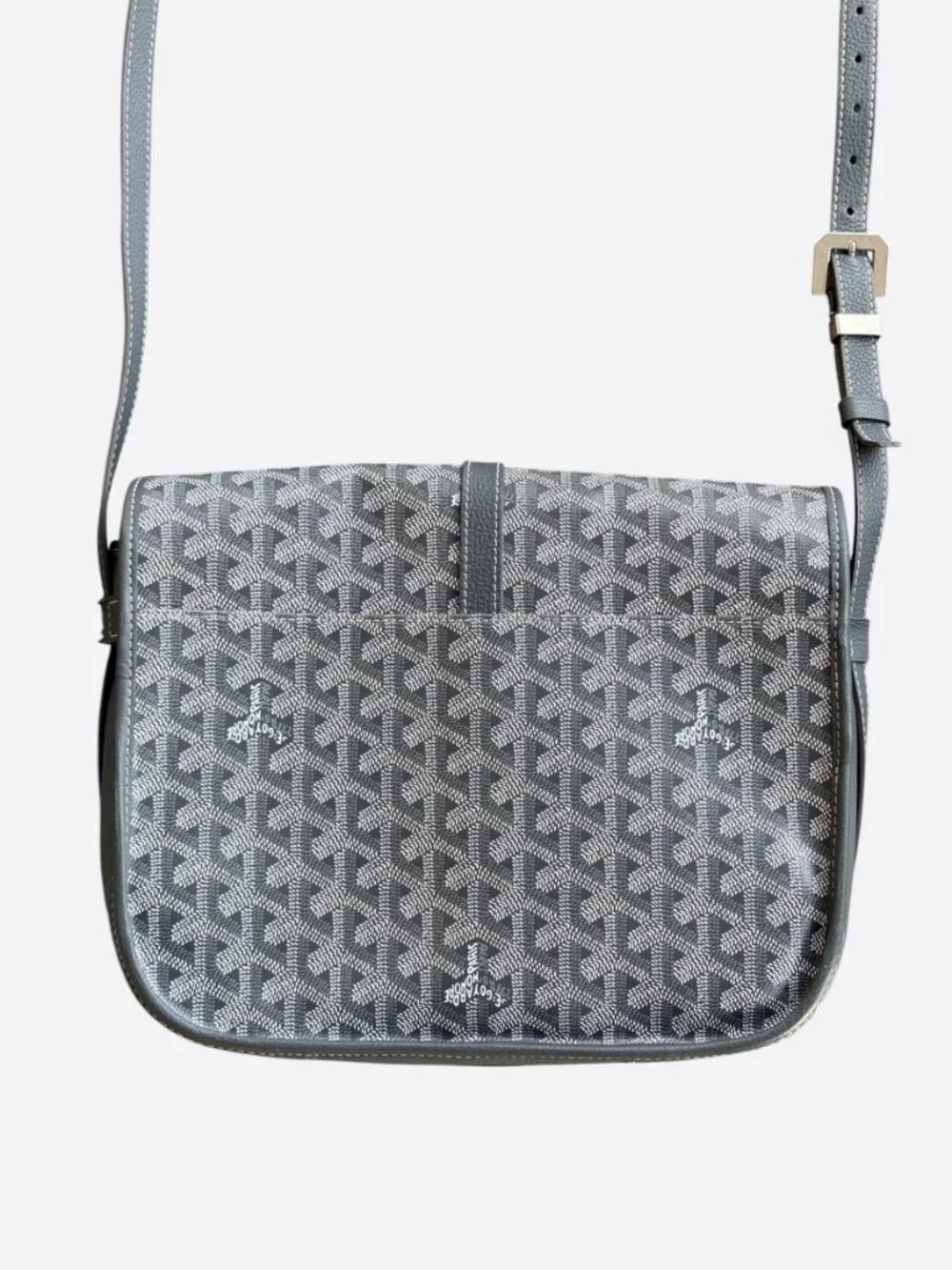 Goyard Grey Belvedere MM Messenger Bag
